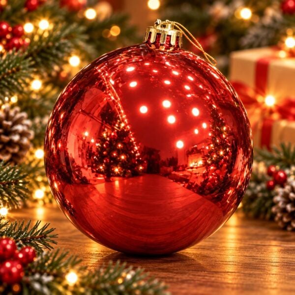15CM NOEL TOPU KIRMIZI (1 KOLİ 64 AD)