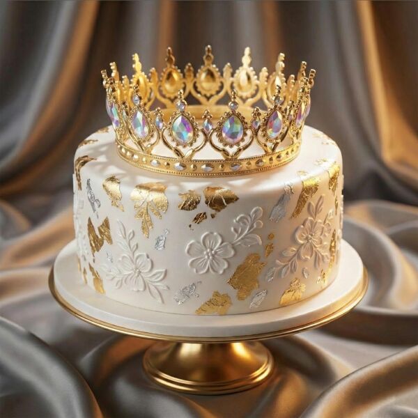 PLS TAÇ  TAM TUR TAŞLI GOLD HOLOGRAM