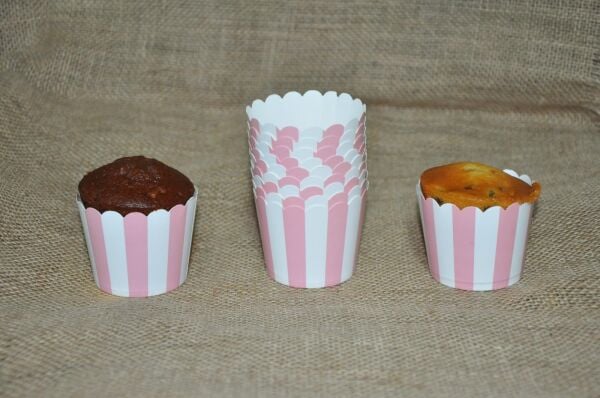 KAPSÜL 25 Lİ PASTEL ÇİZGİLİ PEMBE