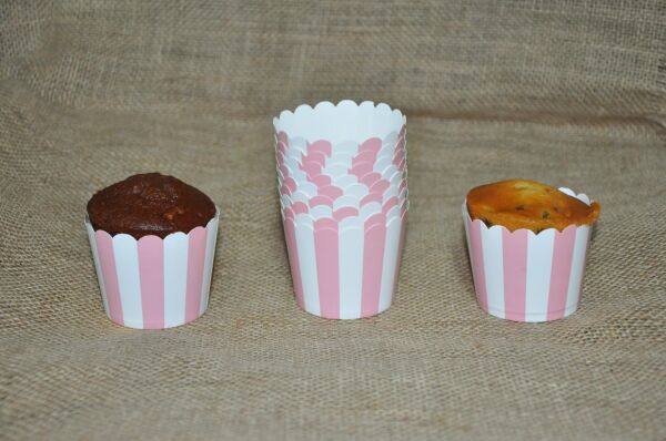 KAPSÜL 25 Lİ PASTEL ÇİZGİLİ PEMBE