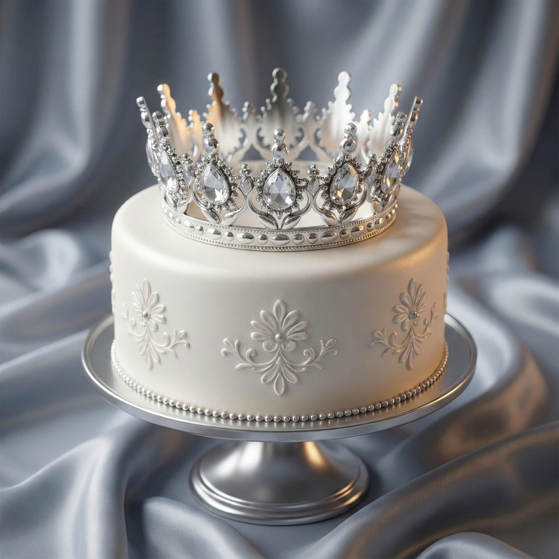 PLS TAÇ  TAM TUR TAŞLI GÜMÜŞ