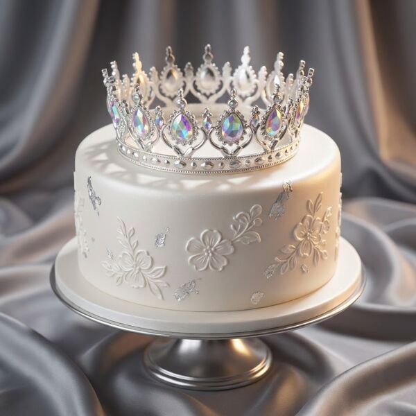 PLS TAÇ  TAM TUR TAŞLI GÜMÜŞ HOLOGRAM