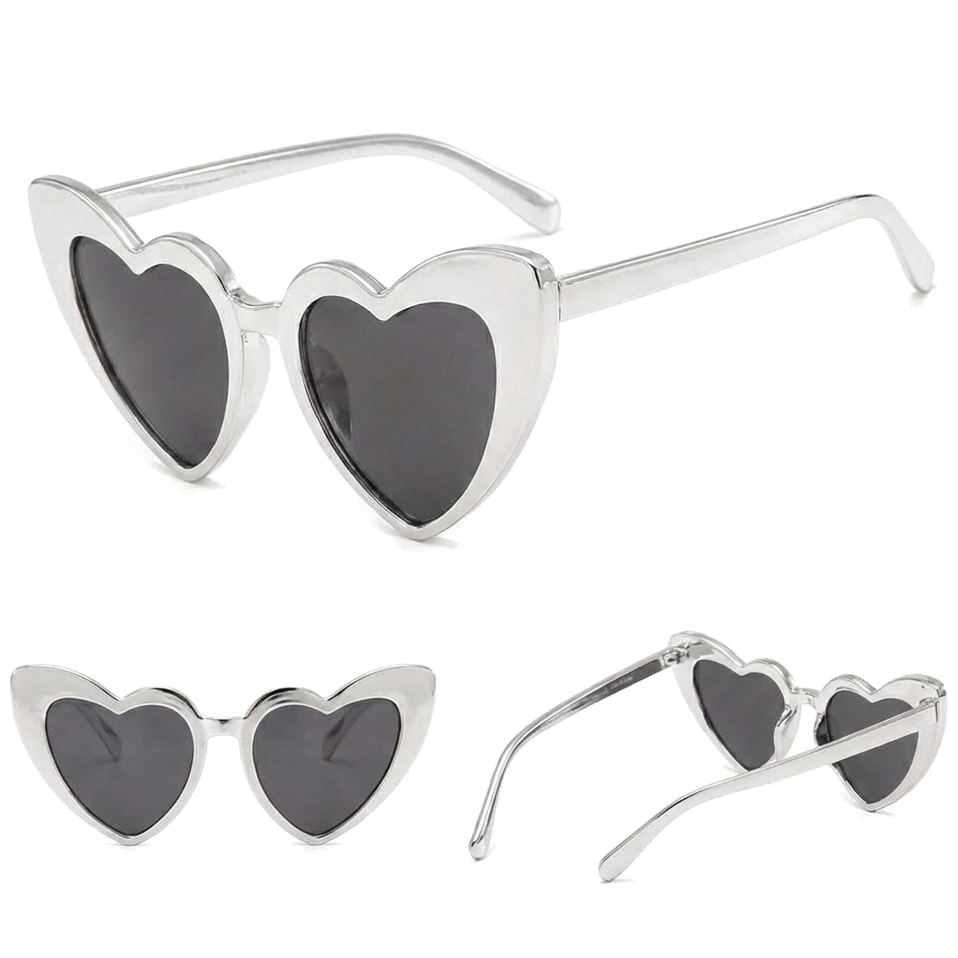 GELİN DAMAT PARLAK GÖZLÜK GELİN KALP GÜMÜŞ