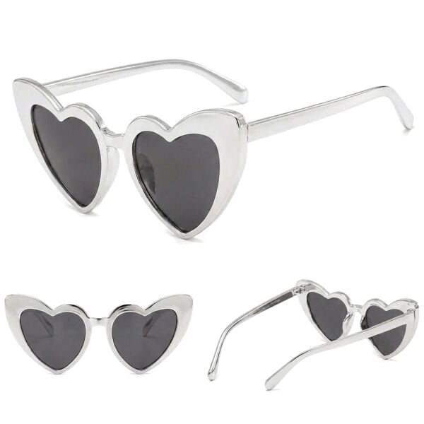 GELİN DAMAT PARLAK GÖZLÜK GELİN KALP GÜMÜŞ