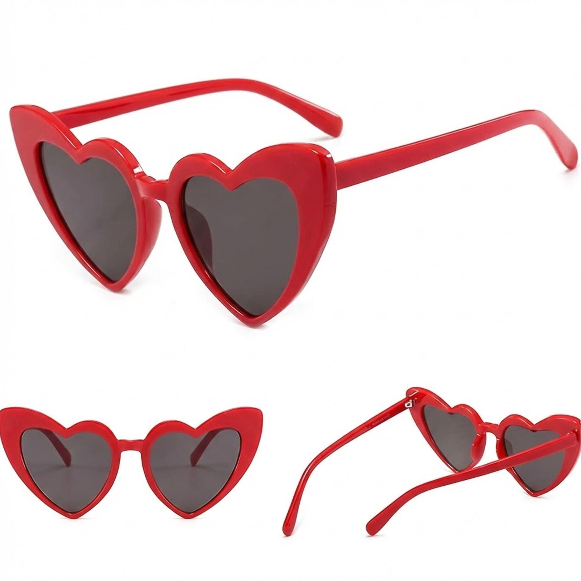 GELİN DAMAT GÖZLÜK GELİN KALP KIRMIZI