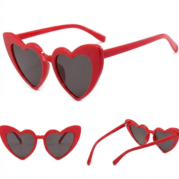 GELİN DAMAT GÖZLÜK GELİN KALP KIRMIZI