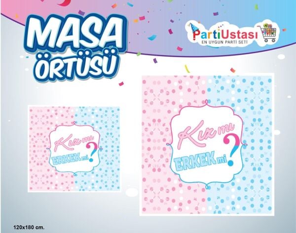 BASKILI MASA ÖRTÜSÜ CİNSİYET KIZ ERKEK