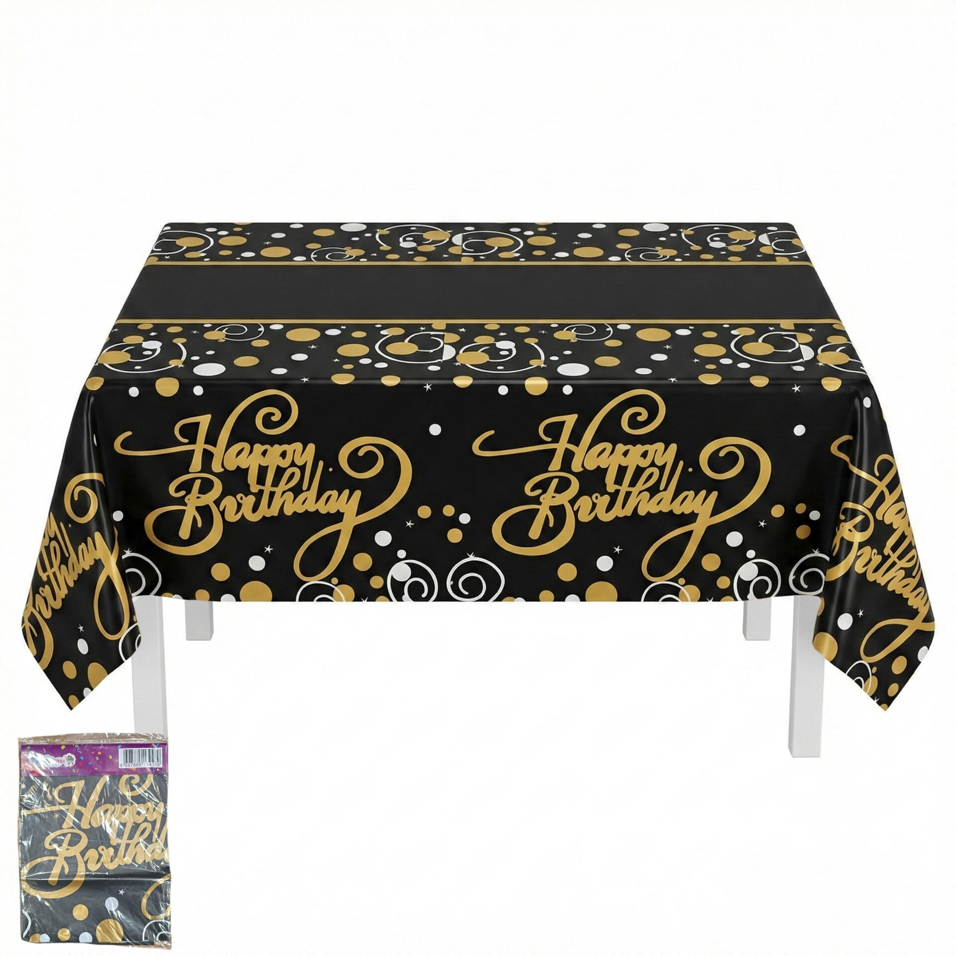 BASKILI MASA ÖRTÜSÜ HAPPY