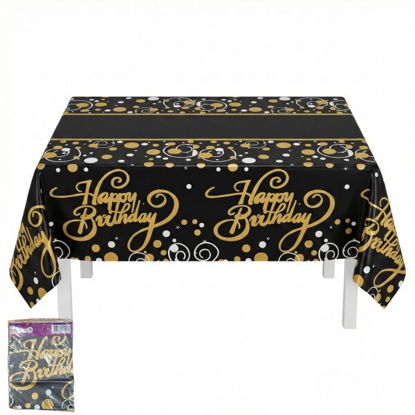 BASKILI MASA ÖRTÜSÜ HAPPY