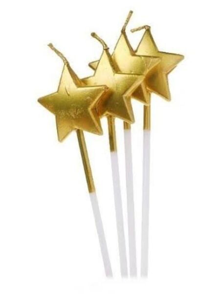 MUM 15 CM YILDIZ ÇUBUKLU ALTIN 3 LÜ