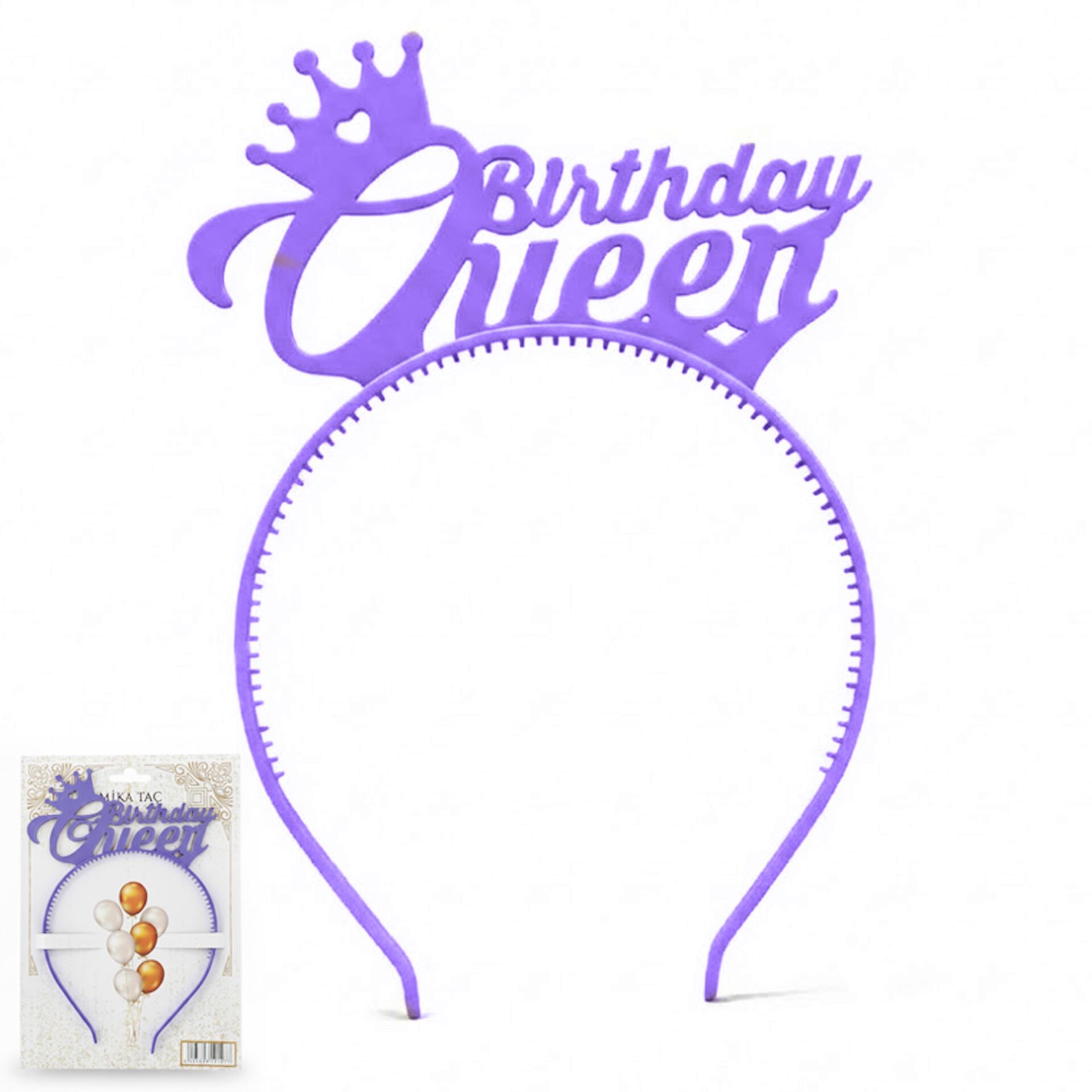 PLS RENKLİ TAÇ BİRTHDAY QUEEN MOR