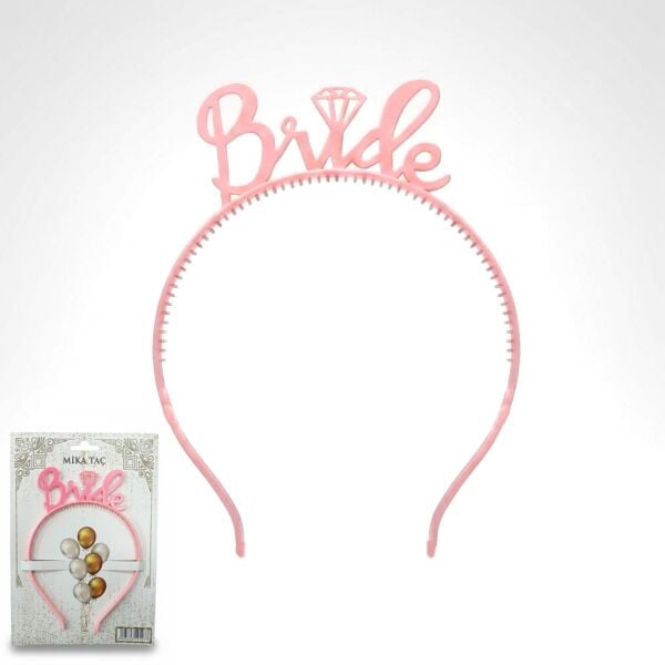 PLS RENKLİ TAÇ BRİDE PEMBE