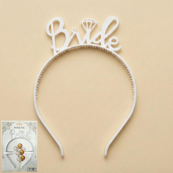 PLS RENKLİ TAÇ BRİDE BEYAZ