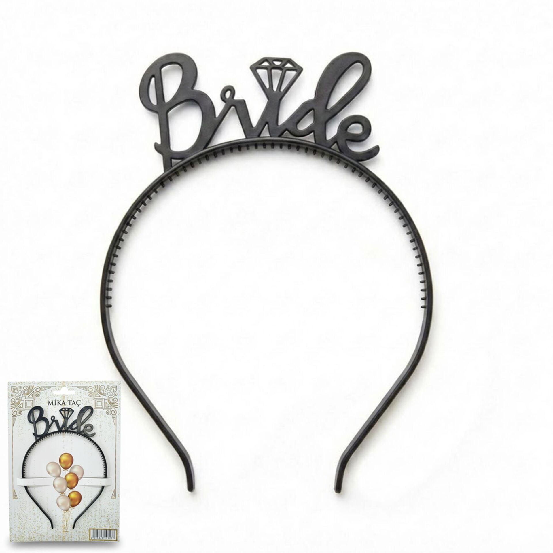 PLS RENKLİ TAÇ BRİDE SİYAH
