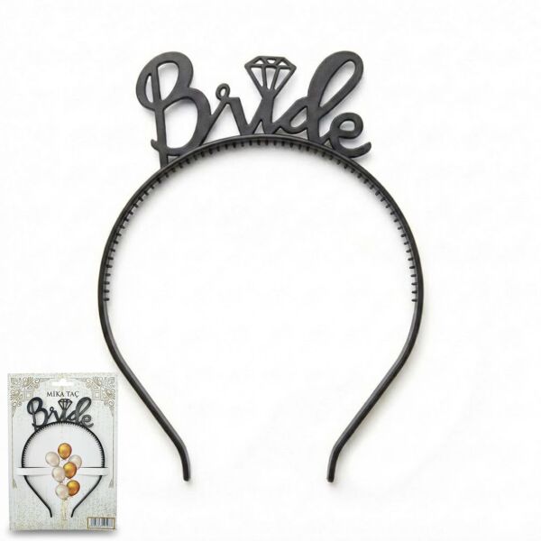 PLS RENKLİ TAÇ BRİDE SİYAH