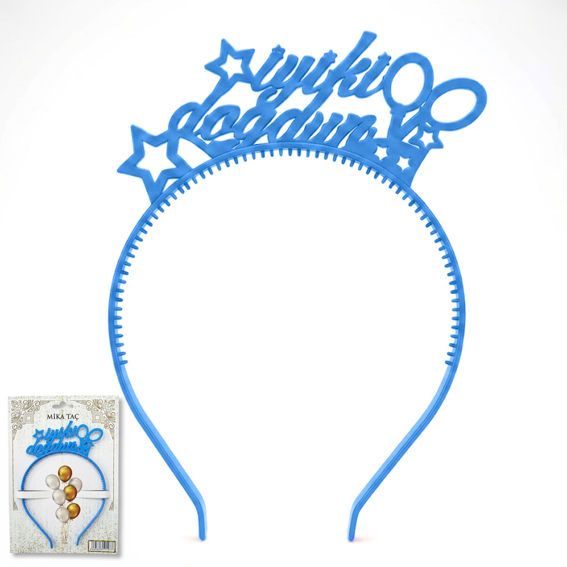 PLS RENKLİ TAÇ İYİKİ DOĞDUN MAVİ