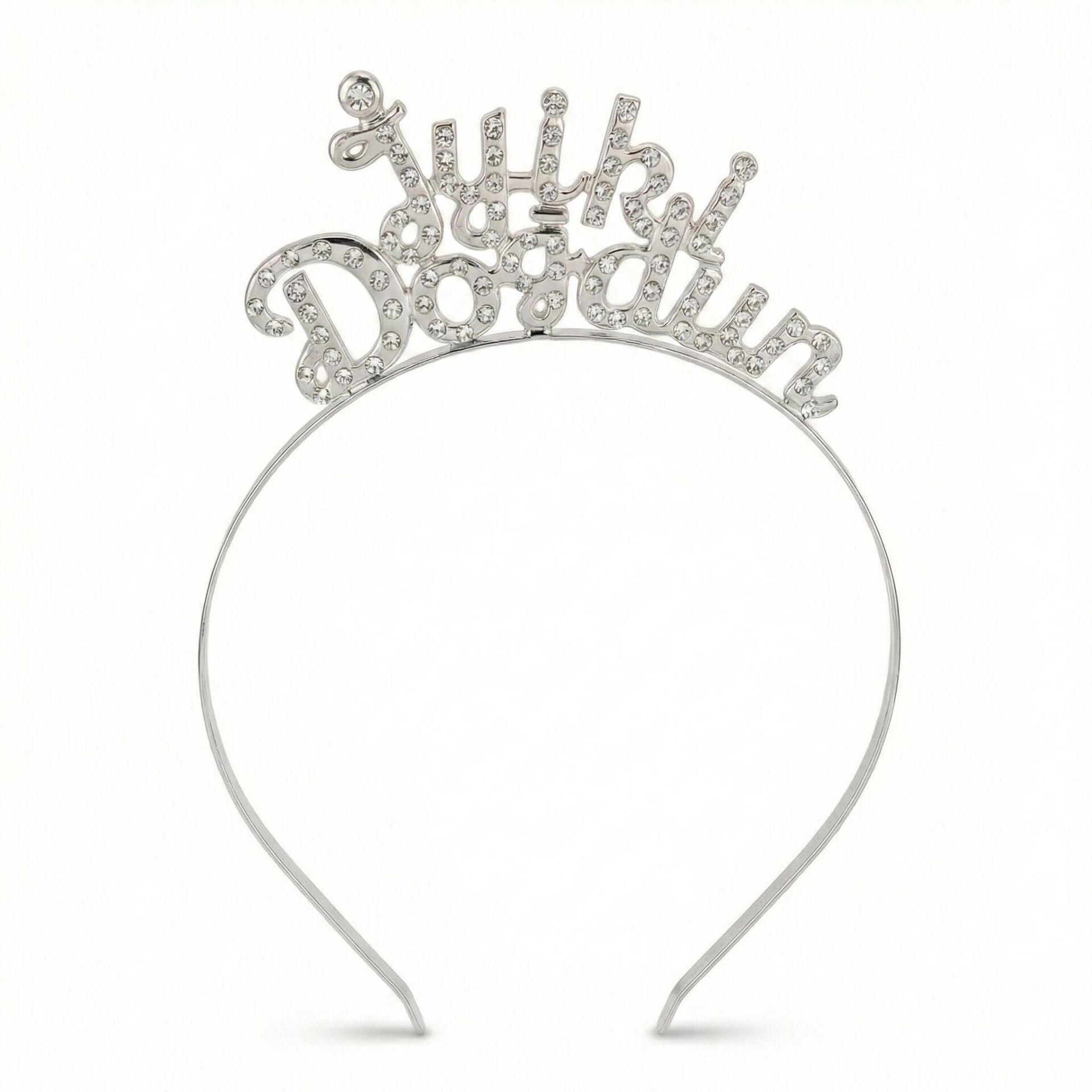 TAÇ TAŞLI METAL İYİKİ DOĞDUN GÜMÜŞ