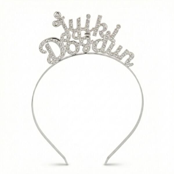 TAÇ TAŞLI METAL İYİKİ DOĞDUN GÜMÜŞ