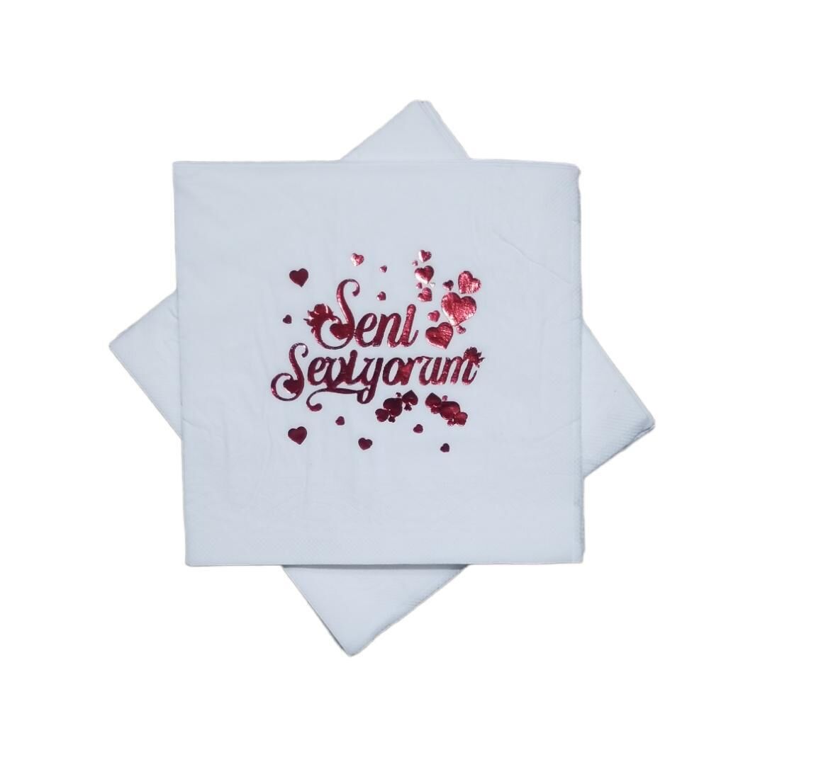 PEÇETE VARAKLI SENİ SEVİYORUM KIRMIZI