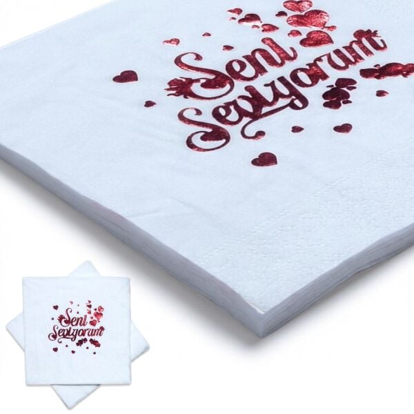 PEÇETE VARAKLI SENİ SEVİYORUM KIRMIZI