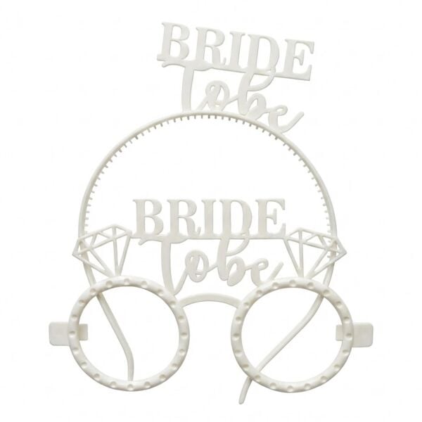 PLS RENKLİ GÖZLÜK TAÇ BRİDE TO BE BEYAZ