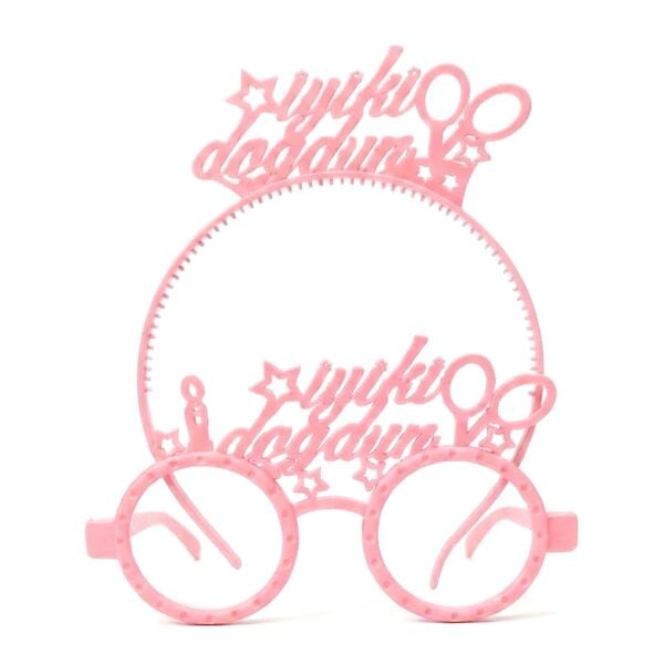 PLS RENKLİ GÖZLÜK TAÇ İYİKİ DOĞDUN PEMBE