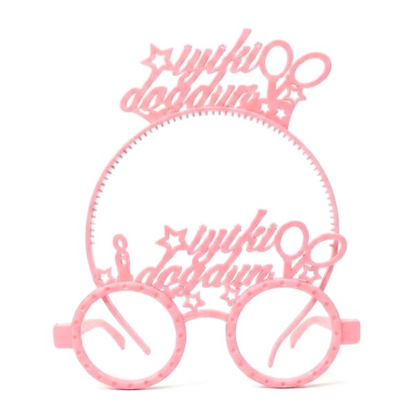 PLS RENKLİ GÖZLÜK TAÇ İYİKİ DOĞDUN PEMBE