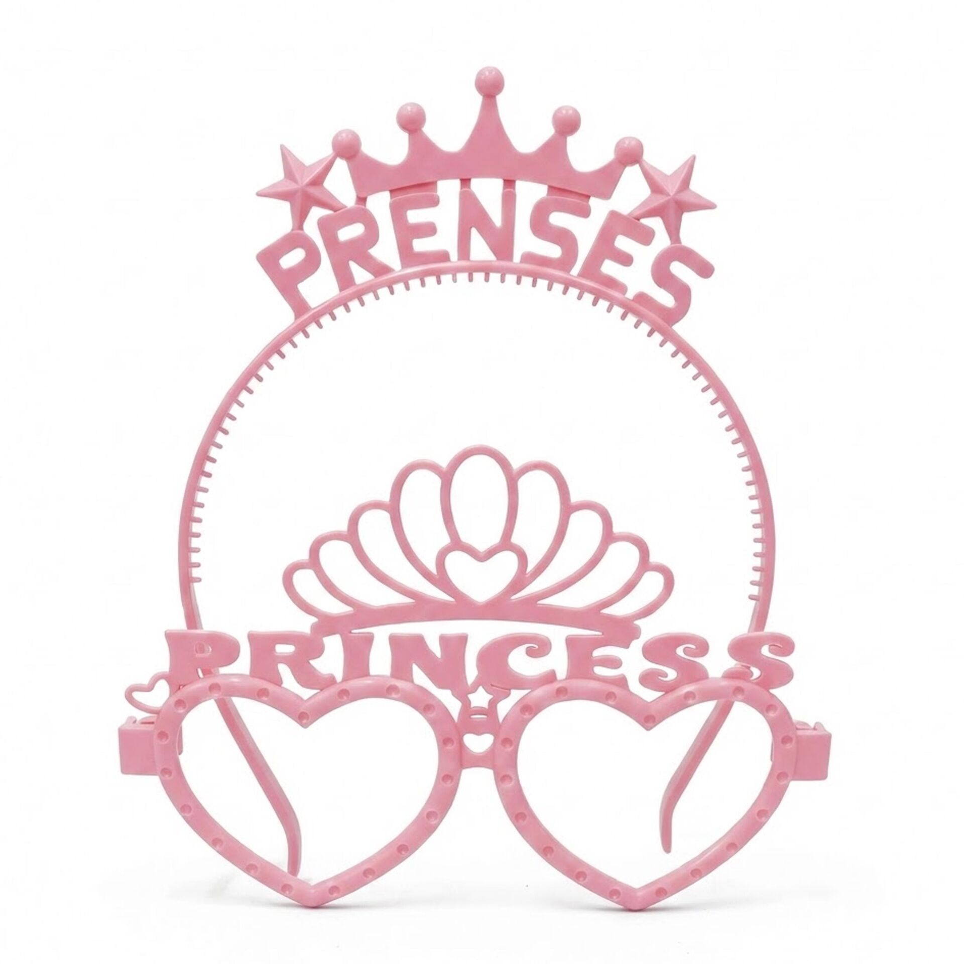 PLS RENKLİ GÖZLÜK TAÇ PRENSES PEMBE