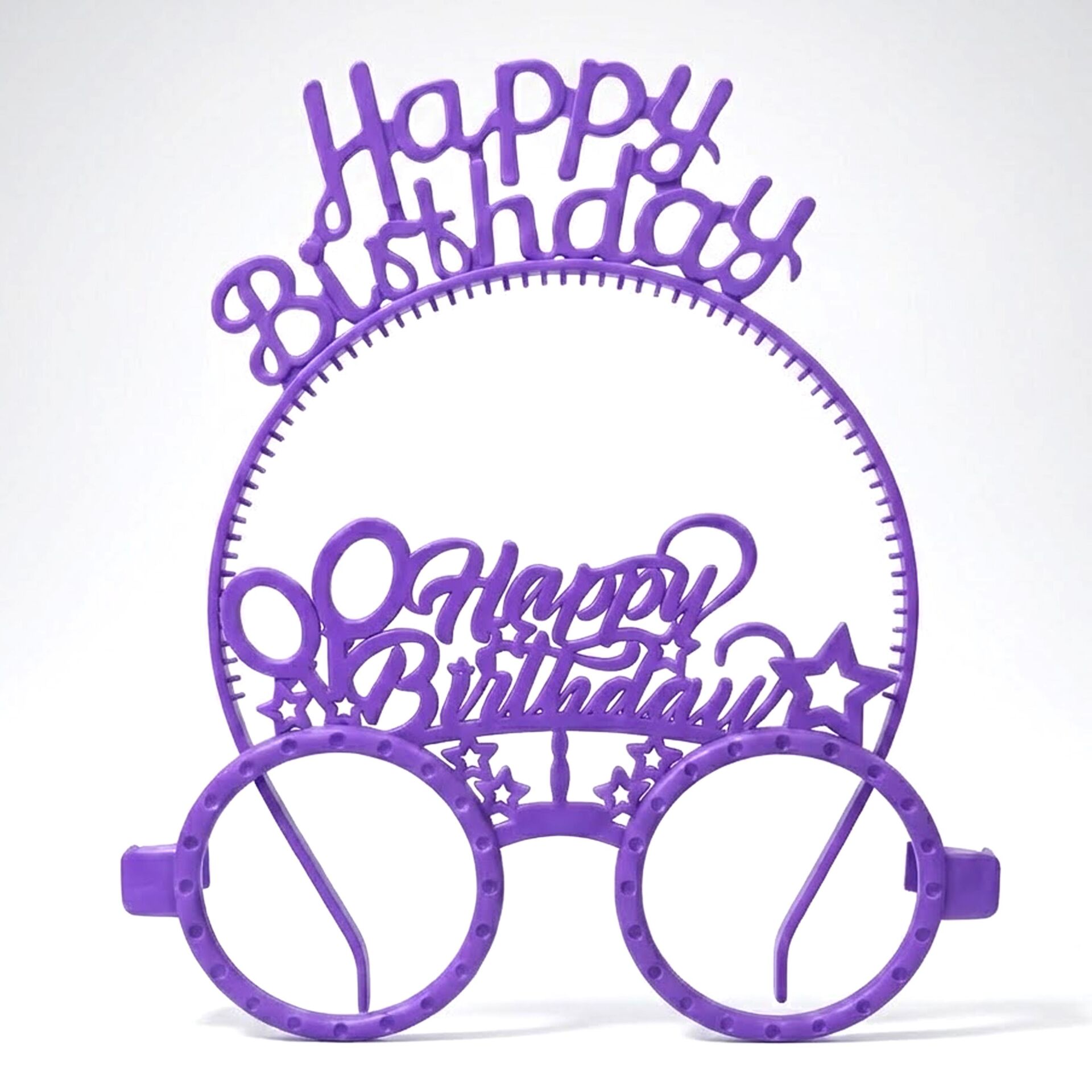 PLS RENKLİ GÖZLÜK TAÇ HAPPY BİRTHDAY MOR