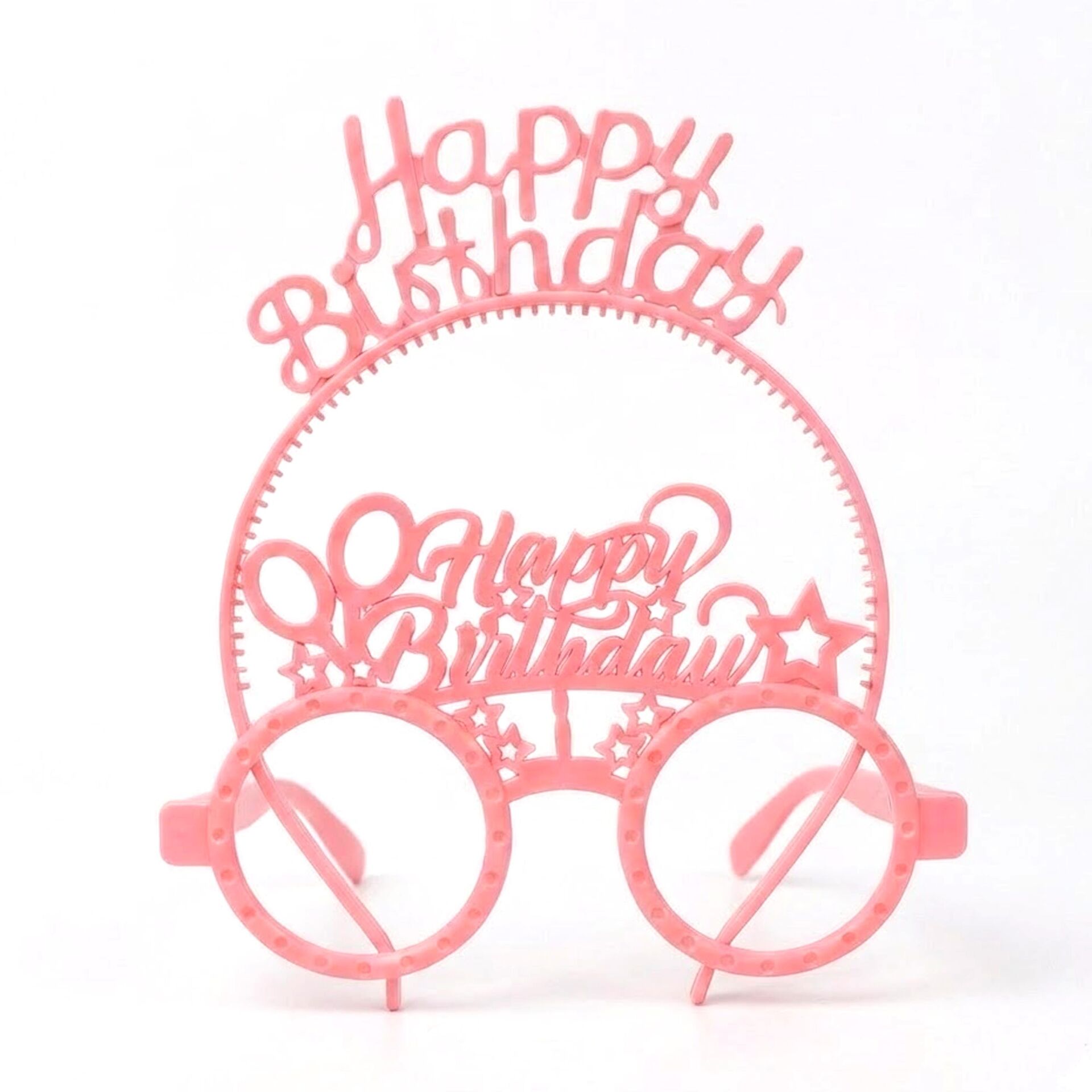 PLS RENKLİ GÖZLÜK TAÇ HAPPY BİRTHDAY PEMBE