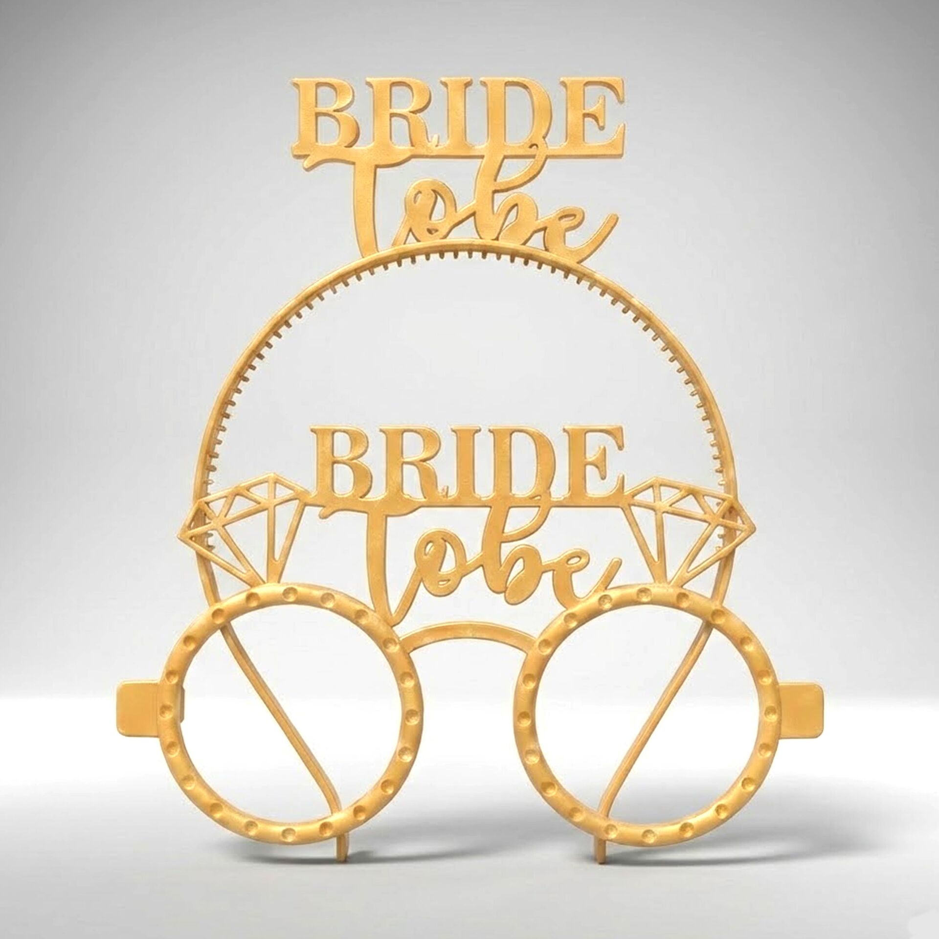 PLS RENKLİ GÖZLÜK TAÇ BRİDE TO BE GOLD