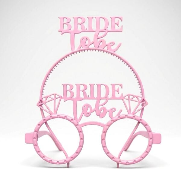 PLS RENKLİ GÖZLÜK TAÇ BRİDE TO BE PEMBE