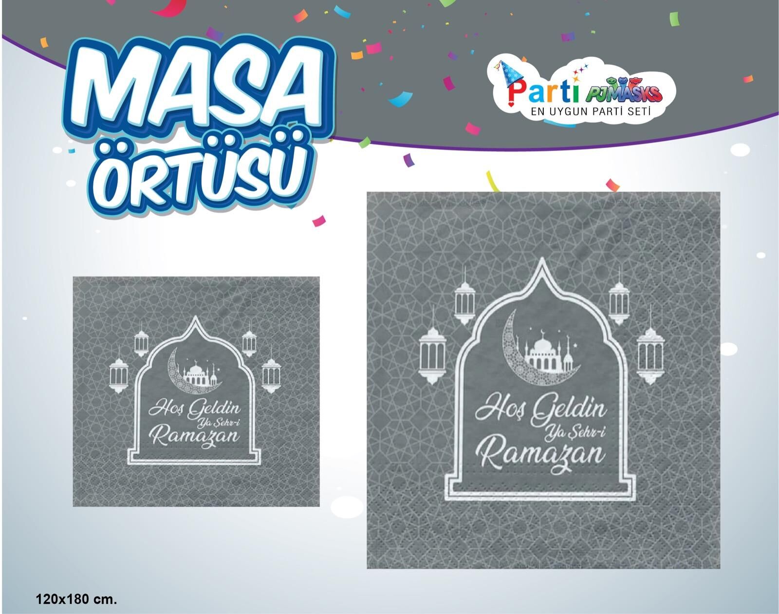 BASKILI MASA ÖRTÜSÜ RAMAZAN GÜMÜŞ