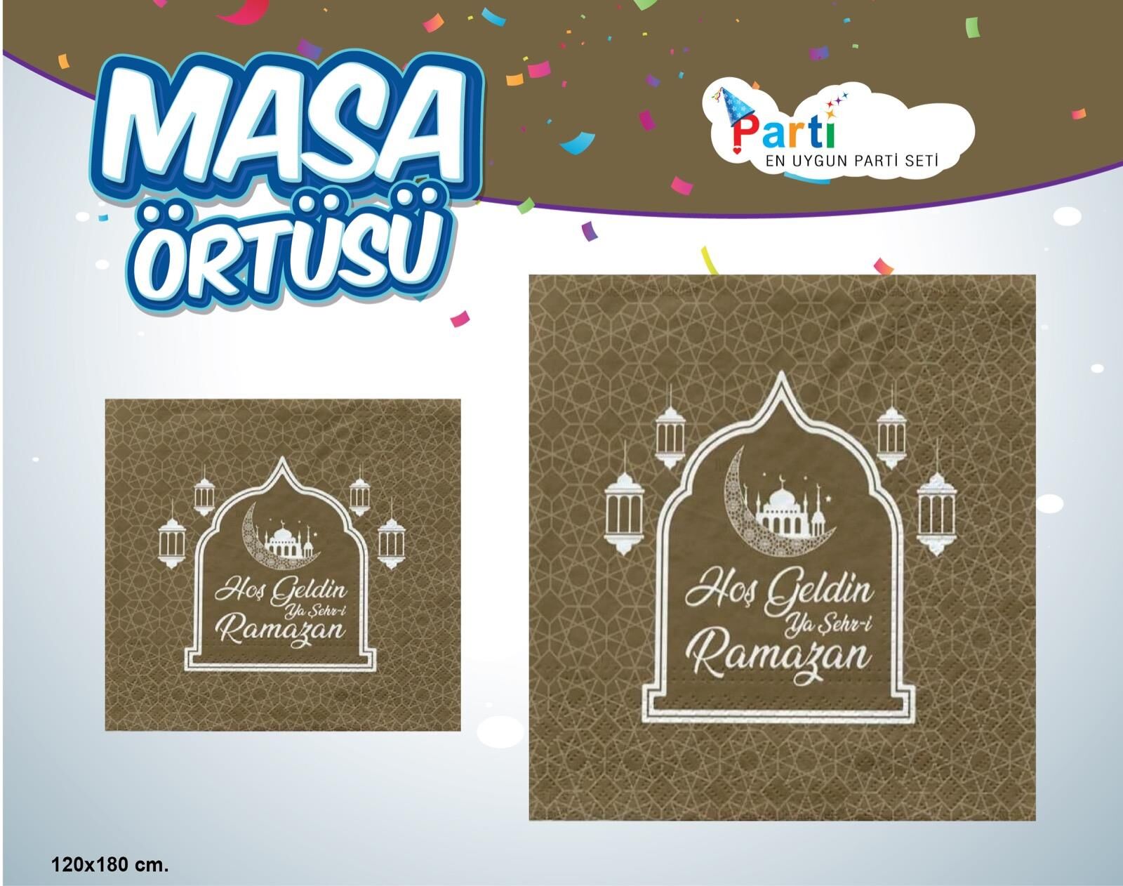 BASKILI MASA ÖRTÜSÜ RAMAZAN GOLD
