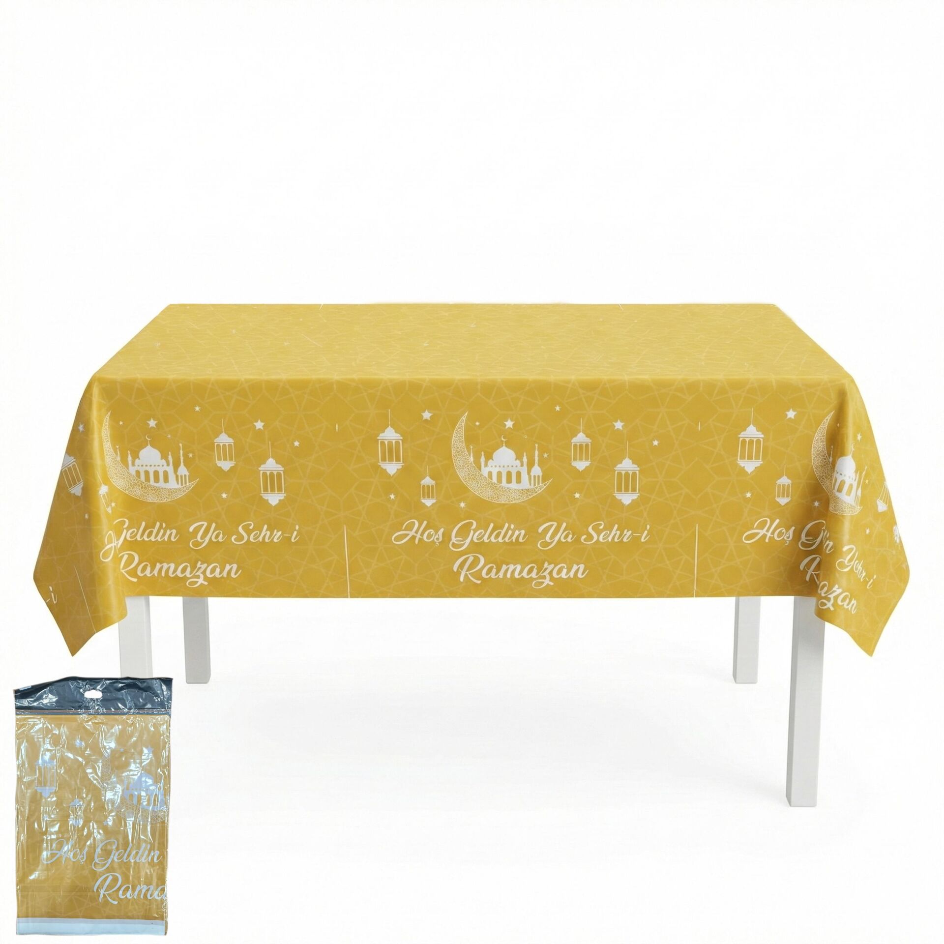 BASKILI MASA ÖRTÜSÜ RAMAZAN GOLD