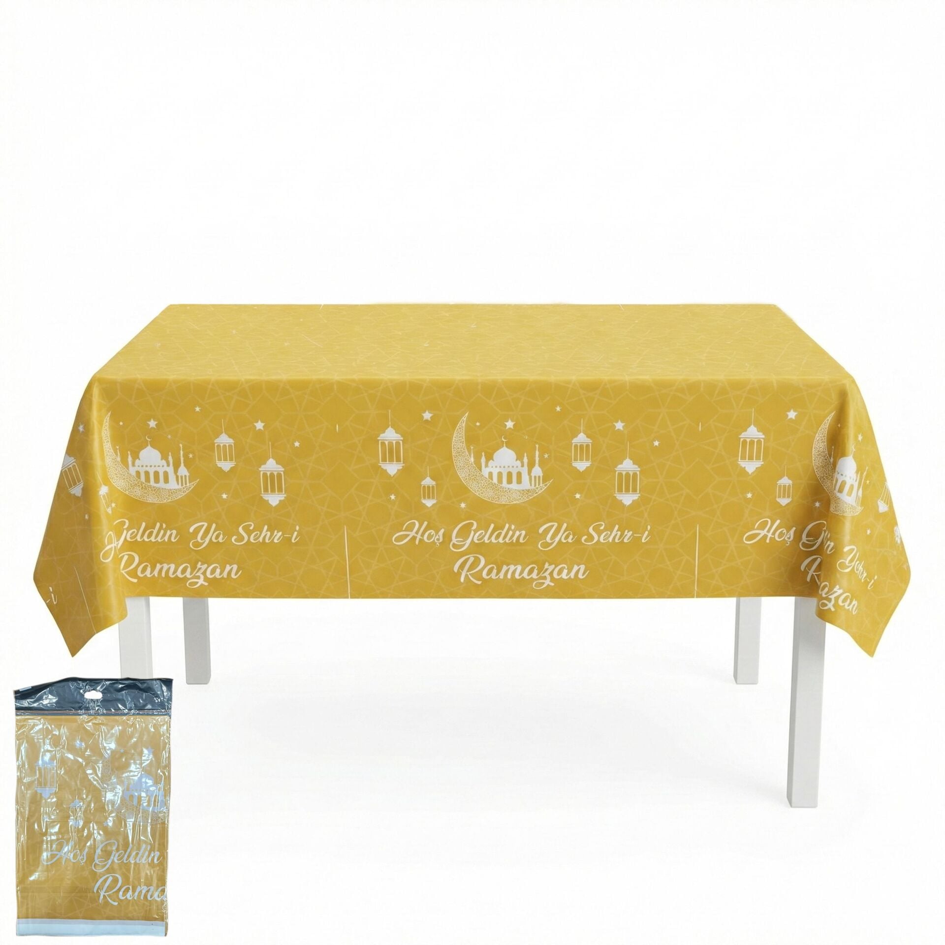 BASKILI MASA ÖRTÜSÜ RAMAZAN GOLD