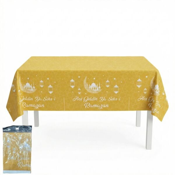 BASKILI MASA ÖRTÜSÜ RAMAZAN GOLD