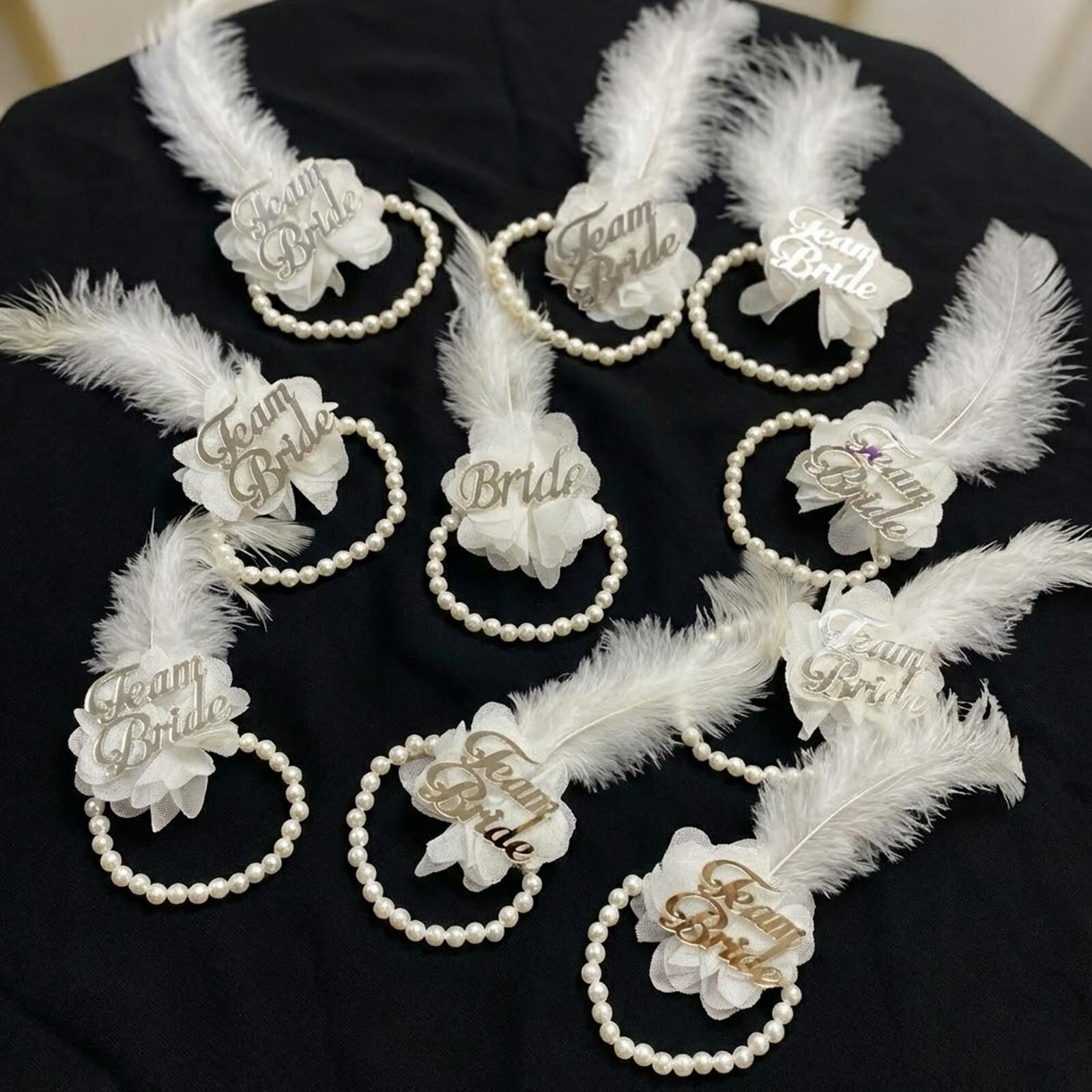 İNCİLİ BİLEKLİK 10 LU BEYAZ GÜMÜŞ