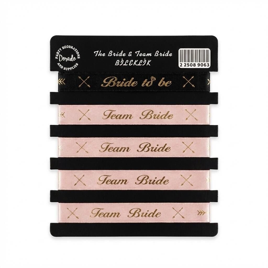 BİLEKLİK BRİDE PEMBE GOLD 5 Lİ