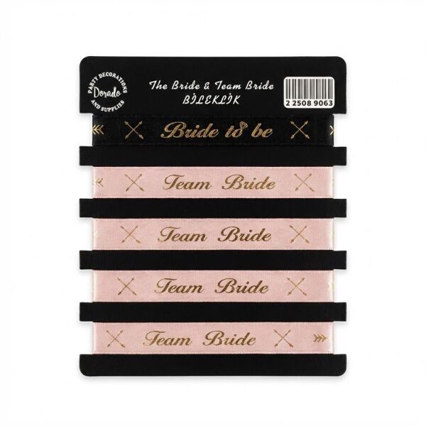 BİLEKLİK BRİDE PEMBE GOLD 5 Lİ