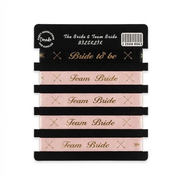 BİLEKLİK BRİDE PEMBE GOLD 5 Lİ