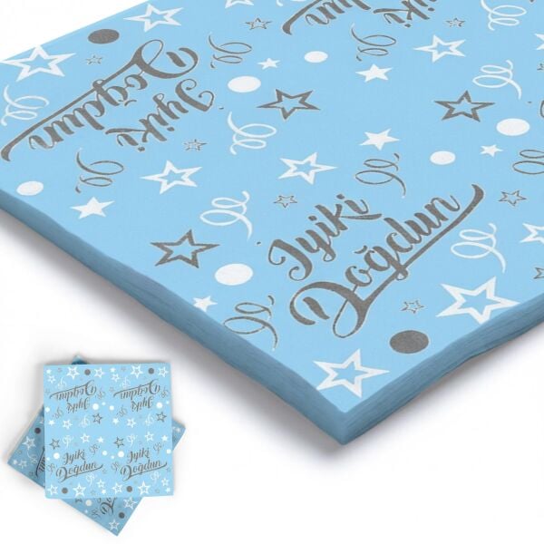 BASKILI PEÇETE İ.DOĞDUN MAVİ