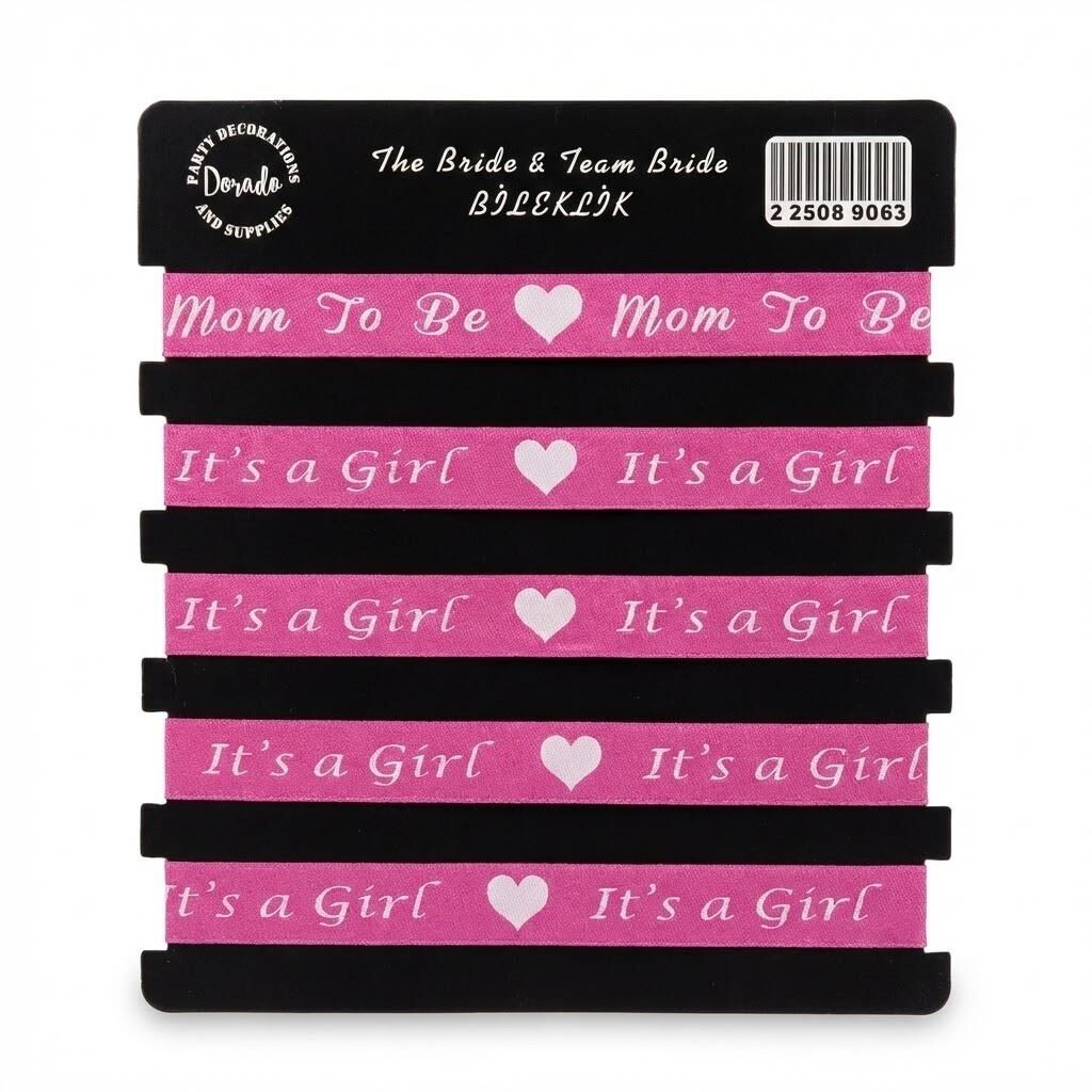 BİLEKLİK MOM TOBE PEMBE  5 Lİ