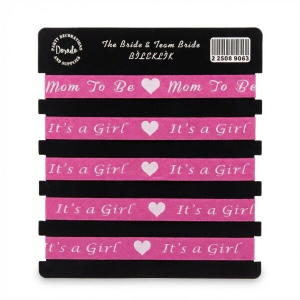 BİLEKLİK MOM TOBE PEMBE  5 Lİ