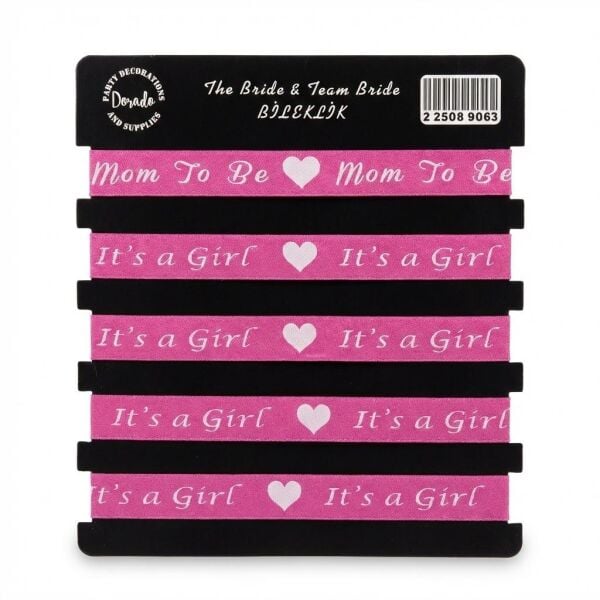 BİLEKLİK MOM TOBE PEMBE  5 Lİ