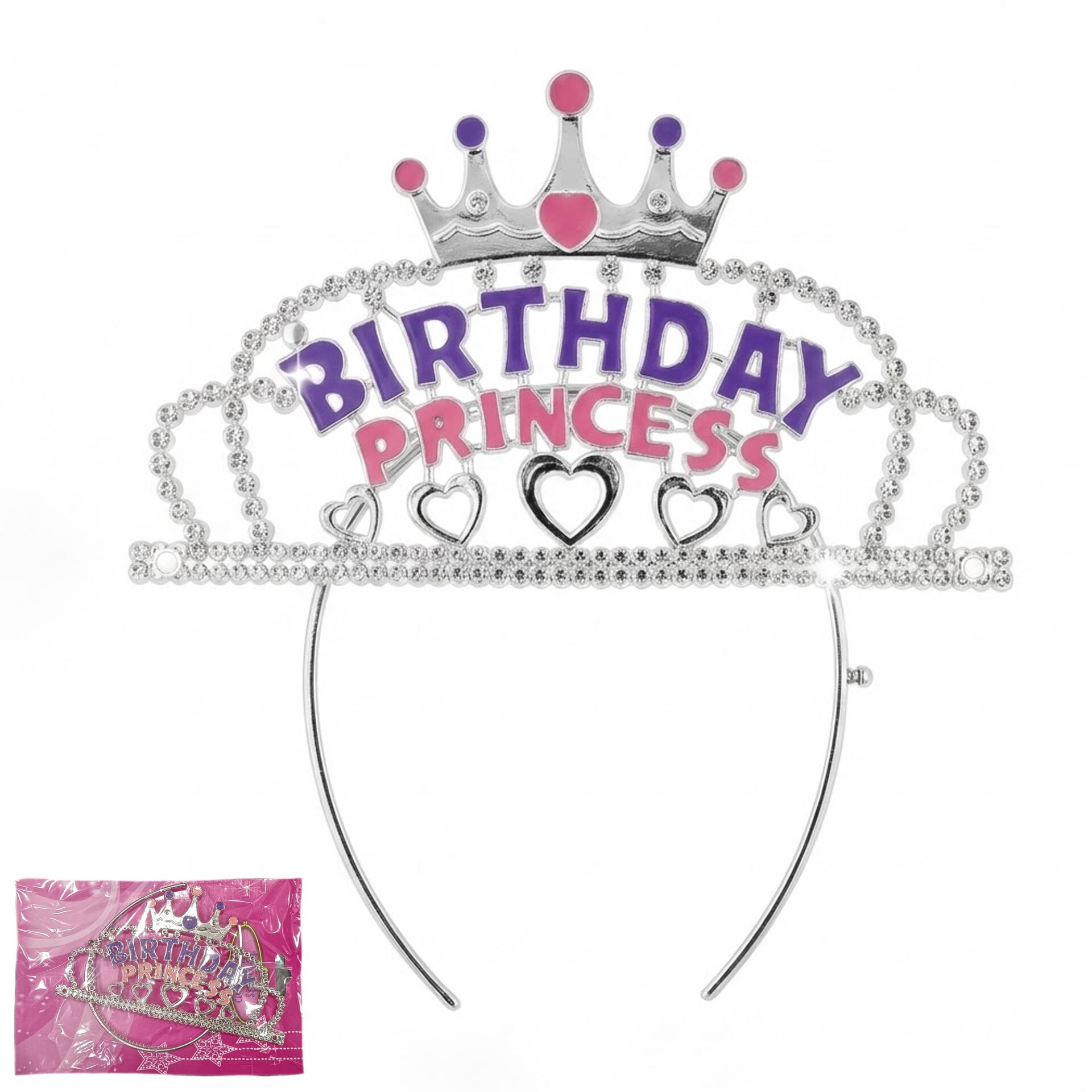 PLS İTHAL TAÇ BİRTHDAY PRENSES MOR PEMBE