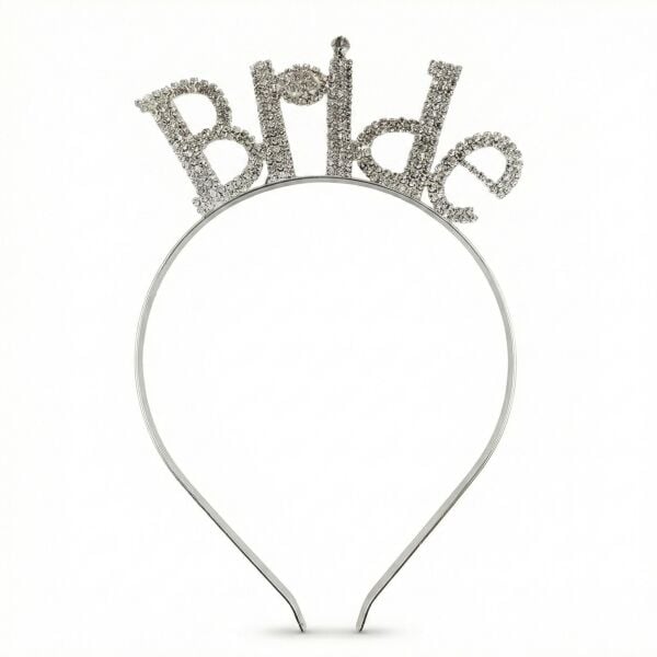 TAÇ TAŞLI METAL BRİDE KALIN GÜMÜŞ