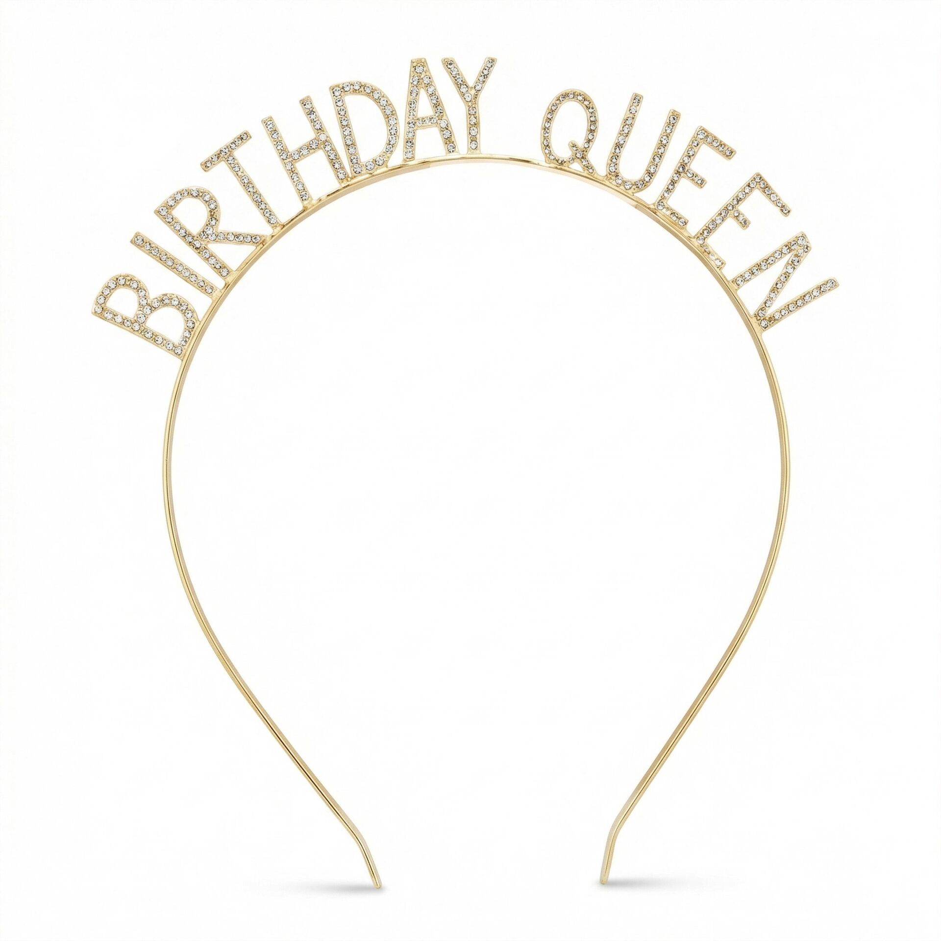 TAÇ TAŞLI METAL BİRTHDAY QUEEN GOLD