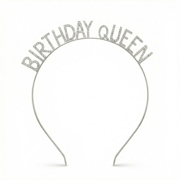 TAÇ TAŞLI METAL BİRTHDAY QUEEN GÜMÜŞ
