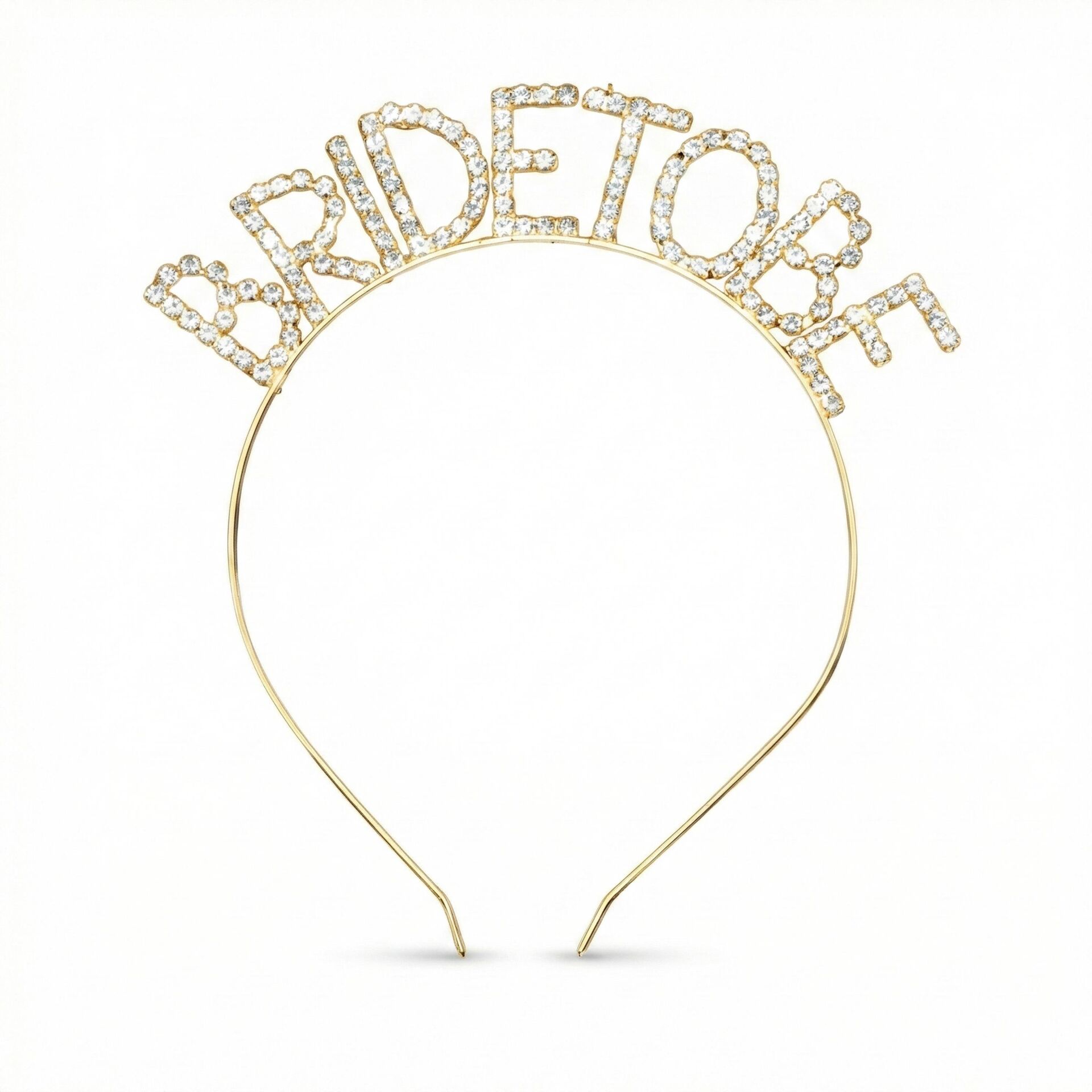 TAÇ TAŞLI METAL BRİDE TO BE GOLD